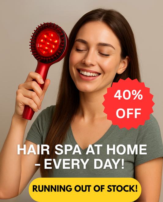 Electric Head & Scalp Massager Brush with Oil Applicator – Relax, Stimulate & Shine