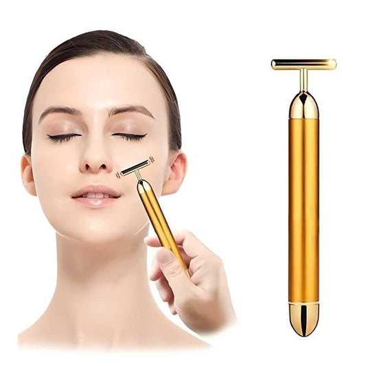 24K Gold Energy Beauty Bar- Electric Facial Massage Roller