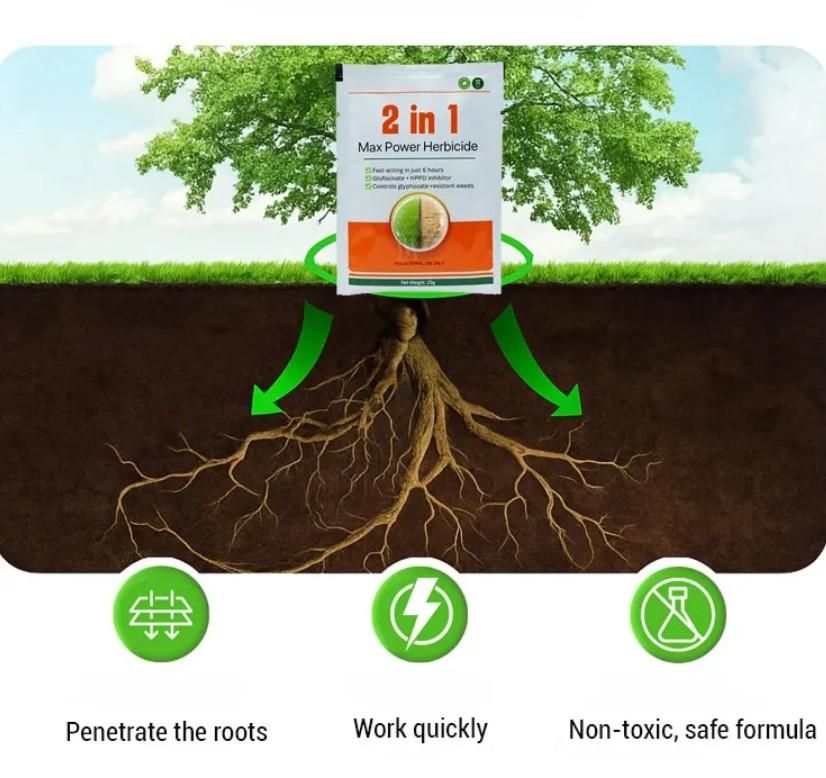 Max Power Herbicide: Dual-Action Weed Killer (Pack of 2)