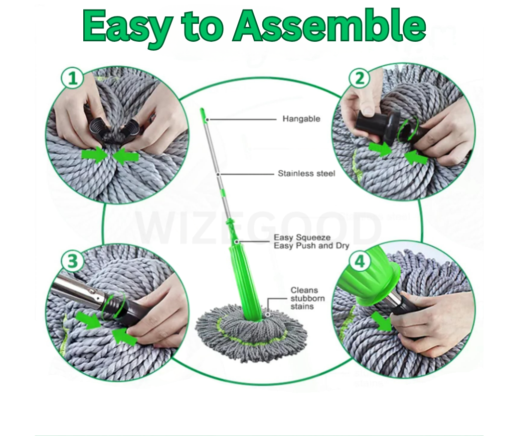 Self-twisting Water Rotating Mop