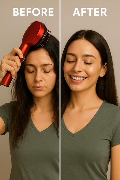 Electric Head & Scalp Massager Brush with Oil Applicator – Relax, Stimulate & Shine