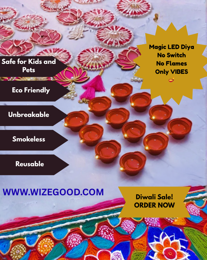 LED Light Water Sensor Diyas Plastic with, Ambient Lights, (Pack of 6/12/18/24)