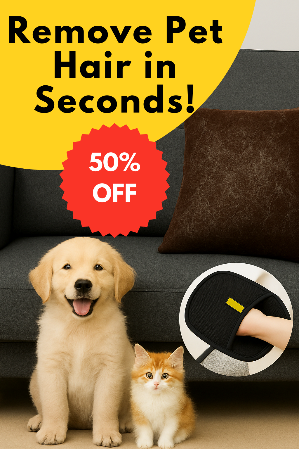Pet Hair Removal Gloves