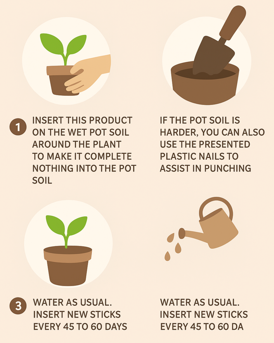 Plant Grow Fertilizer Sticks - Buy 1 Get 1 Free!