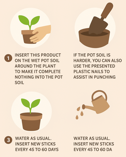 Plant Grow Fertilizer Sticks - Buy 1 Get 1 Free!