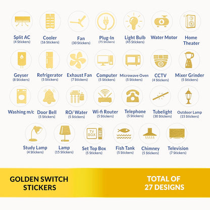 Aurelia 16k Gold Finish Switch Stickers (Set of 100 )